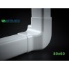 PVC levý vertikální úhel 80x60 mm k žlabu Artiplastic 08 0814 VS W 6