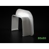 PVC kryt přechodu stěnou 80x60mm k žlabu 7