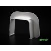 PVC kryt přechodu stěnou 80x60mm k žlabu bez loga