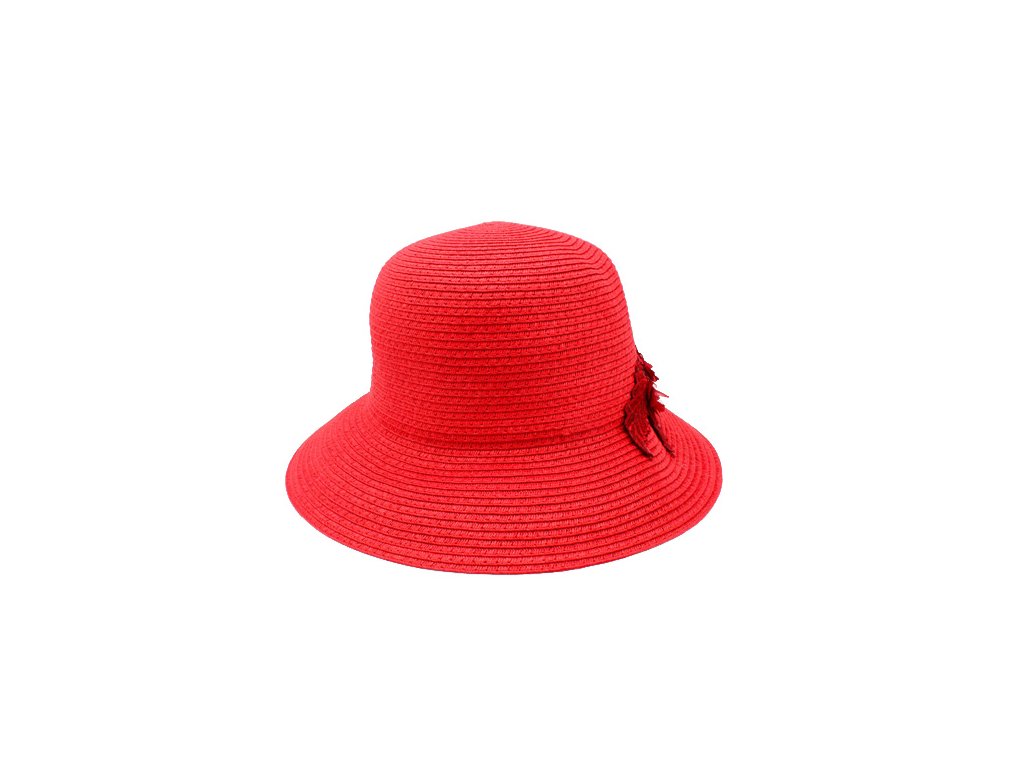 damsky letni klobouk joanna cerveny