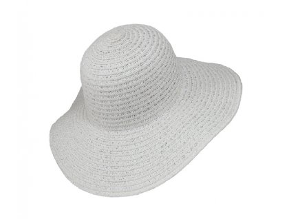 Klobouky Audrey Karfil Dámský letní klobouk s širokou krempu Prisca bílý
