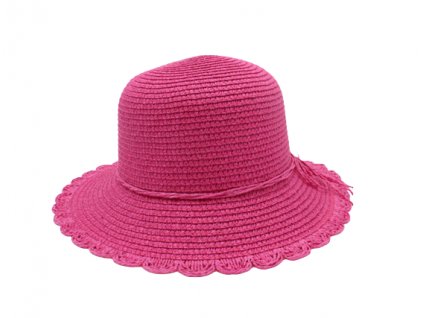Klobouky Audrey Hologramme Paris Dámský letní cloche klobouk Hermine růžový