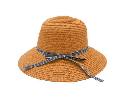 Bonneta Hologramme Paris Dámský letní cloche klobouk Blanche hnědý