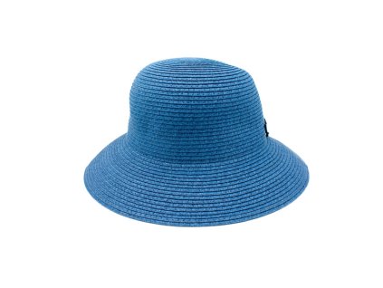 Klobouky Audrey Hologramme Paris Dmsk letn cloche klobouk s kvtinovou aplikac Joanna modr