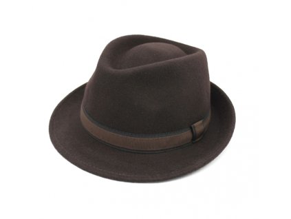 Bonneta Hologramme Paris Unisex zimní trilby vlněný klobouk Timothy hnědý