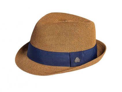 Bonneta Karfil Unisex letní háčkovaný nemačkavý trilby klobouk Ventair hnědý