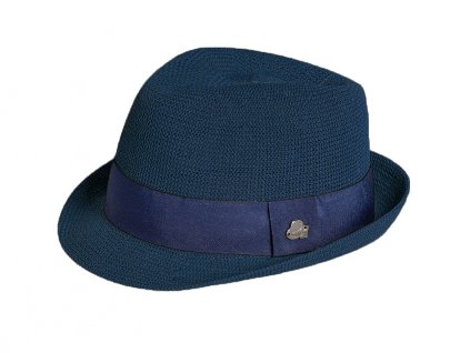 Bonneta Karfil Unisex letní háčkovaný nemačkavý trilby klobouk Ventair modrý