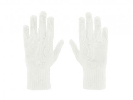 Klobouky Audrey Rabionek Dámské vlněné rukavice Zoe bílé