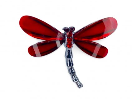 Bonneta D Bijoux Dámská brož vážka s červenými křídly