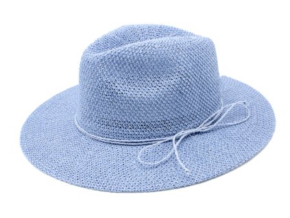 Bonneta Hologramme Paris Dámský letní fedora klobouk Martha světle modrý