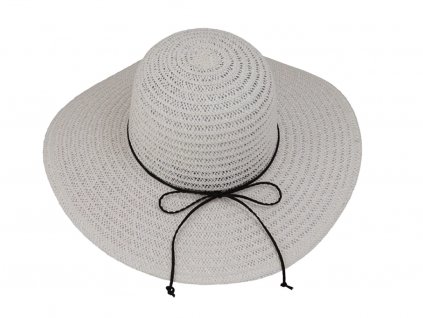 Bonneta Karfil Dámský letní klobouk s širokou krempou a páskem Tori bílý