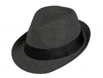 Bonneta Karfil Unisex letní trilby klobouk černý s černou stuhou Kilian