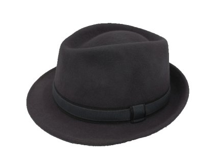 Bonneta Hologramme Paris Unisex zimní trilby vlněný klobouk Timothy šedý