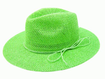 Bonneta Hologramme Paris Dámský letní fedora klobouk Martha světle zelený