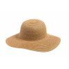 Bonneta Karfil Dámský letní klobouk s širokou krempu Prisca hnědý