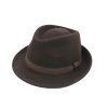 Bonneta Hologramme Paris Unisex zimní trilby vlněný klobouk Timothy hnědý