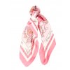 Bonneta Mar.co Dámský čtvercový šátek se vzorem s erby růžový