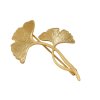 Bonneta Eclat Paris Dámská brož z nerezové oceli rozkvetlé ginkgo zlatá