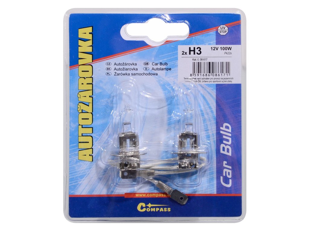 Žárovka 12V H3 100W Pk22s blister 2ks