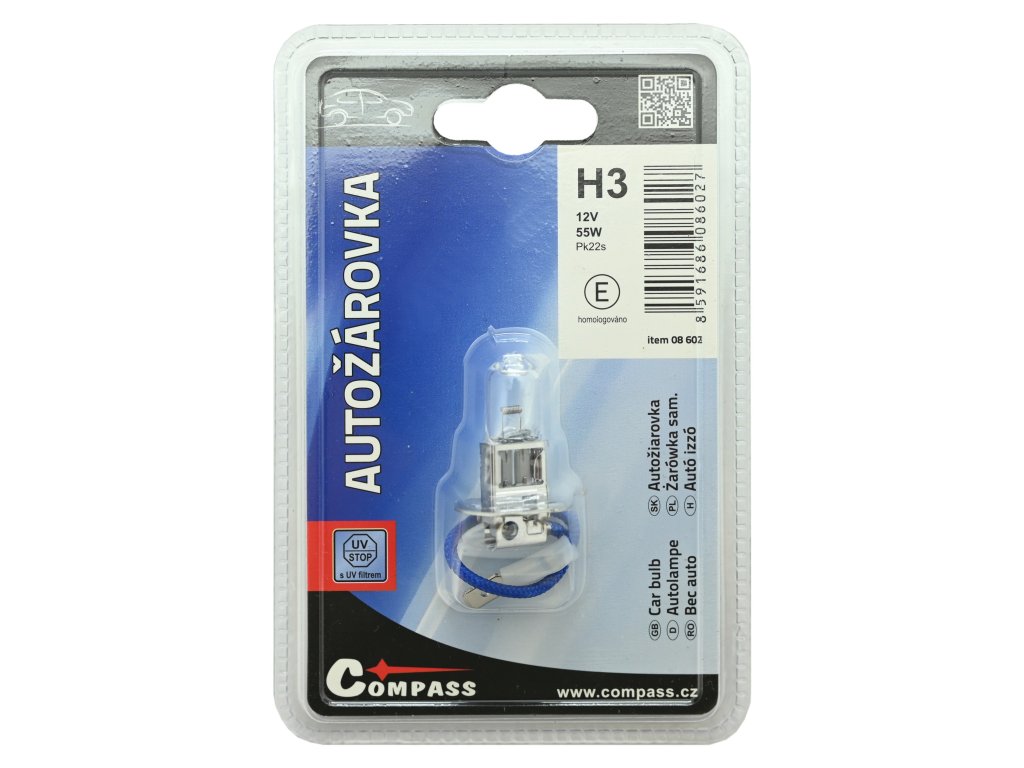 Žárovka 12V H3 55W Pk22s blister 1ks