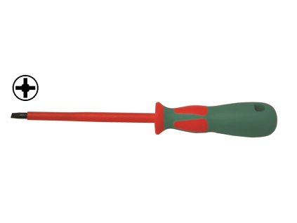 Elektrikářské šroubováky VDE křížové, izolace 1000 V, různé rozměry - JONNESWAY (Varianta JONNESWAY DV13P060 Velikost: PH0)