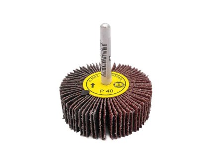 Kotouče brusné lamelové, 60x20 mm, na stopce 6 mm, různé hrubosti - korund (Varianta korund Zrnitost: P100)