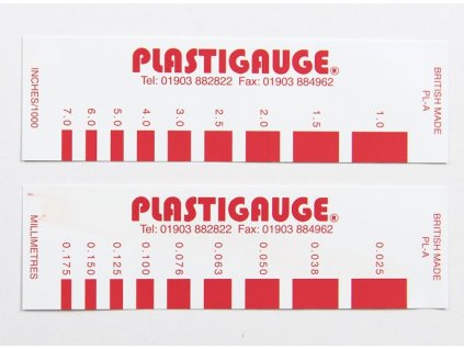 Plastigage-měření tolerance ložisek (různé velikosti)