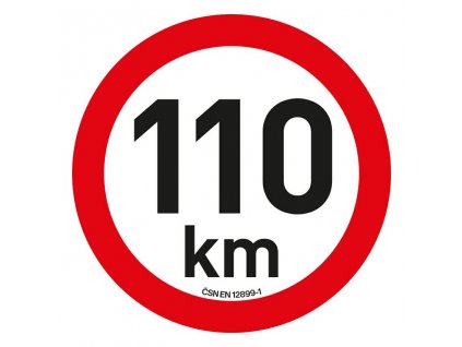 Samolepka omezení rychlosti 110 km/h reflexní (200 mm)