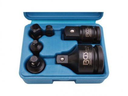 Adaptéry úderové 1/4"-3/4", pro pneumatické nářadí, sada 6 ks - BGS 200