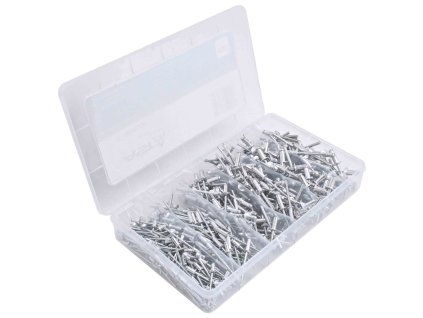 417546 trhaci nyty hlinik ocel 3 2 x 6 4 mm 4 8 x 17 7 mm s plochou hlavou sada 400 kusu