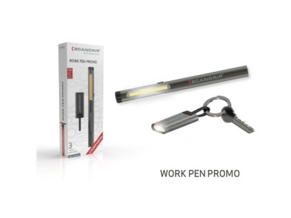 Svítilna, tužková, COB LED, dobíjecí, 200 lm, 750 mAh + svítilna na klíče - Scangrip