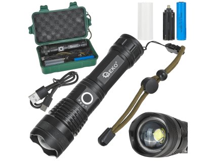 498789 takticka svitilna led xhp50 15 w 1500 lm baterie 1800 mah kryti ipx8