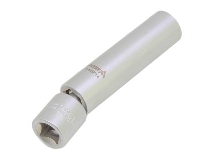 417333 hlavice na zapalovaci svicky 3 8 14 mm 12hranna kloubova delka 92 mm asta