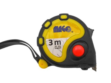 425145 svinovaci metr 3m x 16mm pogumovane pouzdro a magnet