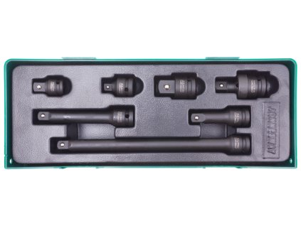 408567 1 sada uderovych prodlouzeni a adapteru 7 kusu v kazete jonnesway s03a401sp