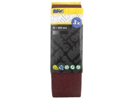 Brusné pásy 75 x 533 mm, různé zrnitosti, pro pásovou brusku - MAGG (Varianta MAGG 020008 Zrnitost: A120)