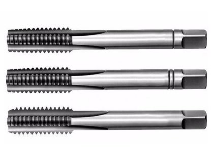 Závitníky sadové metrické NO, levý závit ČSN 22 3010, různé rozměry, 3 ks - Bučovice Tools (Varianta Bučovice Tools Velikost: 10x1.5 mm)
