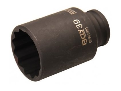Nástrčné hlavice úderové, 12hranné, prodloužené, 1/2" , různé rozměry - BGS technic (Varianta BGS technic Velikost: 24)