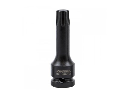 Zástrčné hlavice TORX 1/2", úderové, prodloužené 78 mm, různé velikosti - JONNESWAY (Varianta JONNESWAY Profil: Torx, Velikost čtyřhranu: 1/2", Velikost: T30)