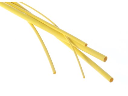 Bužírky - hadičky smršťovací, různé rozměry, délka 1 m, polyetylen - žlutá (Varianta hadičky smršťovací, různé rozměry, délka 1 m, polyetylen - žlutá Velikost: 3.2/1.6 mm)