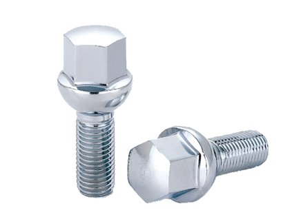 Diskové šrouby - koule, různé rozměry, leštěné a chromované - Ferdus (Varianta Ferdus 11.183 Varianta: M12x1.5. koule R13. délka závitu 28 mm. šestihran 17 mm)