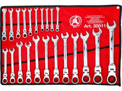 466678 ockoploche racnove klice 6 32 mm s kloubem sada 22 dilu v obalu