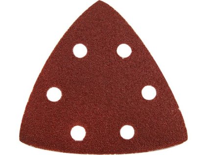 Brusný papír delta 93 mm, různé zrnitosti, 6 otvorů, suchý zip, sada 20 ks - EXTOL PREMIUM (Varianta EXTOL PREMIUM EX8803887 Zrnitost: P80)