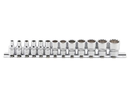 401112 hlavice multiprofilove 1 4 velikosti 4 14 mm sada 13 ks univerzalni bgs 2150 01