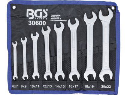 466735 klice ploche otevrene dvoustranne 6 22 mm sada 8 dilu v obalu bgs 30600