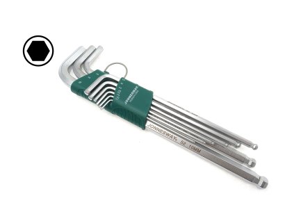 408066 sada klicu imbus s kulickou a protiskluzovou drazkou dlouhe 9 ks jonnesway h06sa109s 01