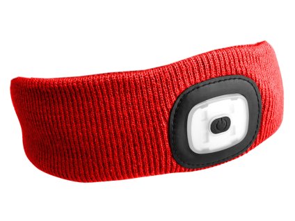 Čelenky s čelovkou 180 lm, nabíjecí USB, univerzální velikosti, různé barvy - SIXTOL (Varianta SIXTOL Barva: červená)