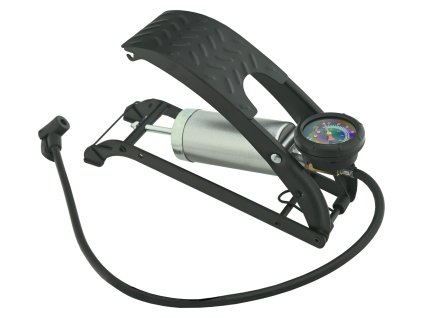 Hustilka nožní s manometrem jednopístová 1x120mm