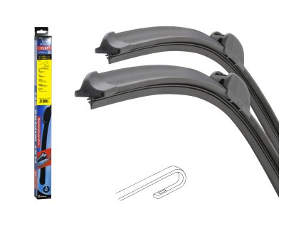 Stěrače FLAT SET (HOOK) 610+330mm