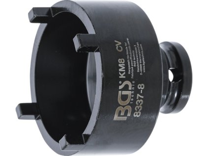 Nástrčná hlavice 1/2" na matice se zářezy KM8, vnější čepy - BGS 8337-8